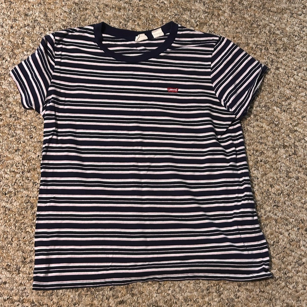 Levi's Navy Striped T-Shirt